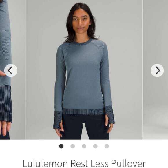 Lululemon Tops - Lululemon Women's Rest Less Sweatshirt Long Sleeve Top Ribbed Textured Sz 2